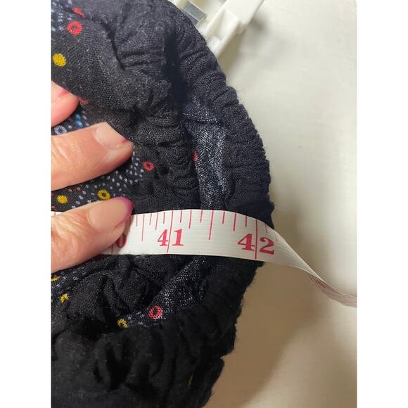 Harem Peacock Pants Womens XL Black Whimsical Fairy Hippie Light Weight Joggers - Picture 9 of 13